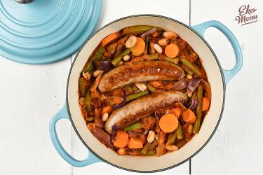 Cassoulet met kalfssaucijzen